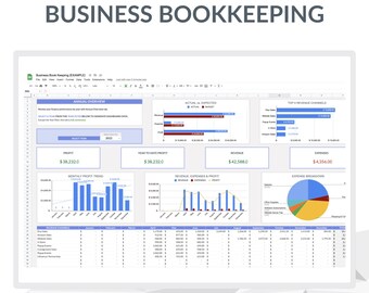Google Sheets Bookkeeping Template | Small Business Accounting & Income Expense Tracker