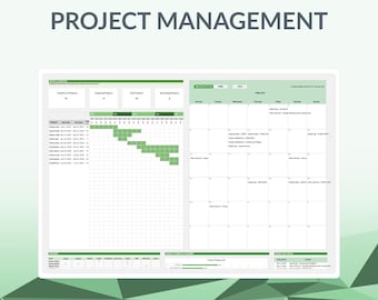 Plantilla de Google Sheets para gestión de proyectos / Panel de seguimiento de tareas y diagrama de Gantt