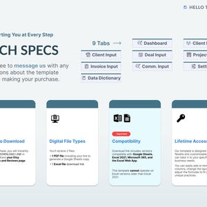 client tracker template, google sheets, excel, spreadsheet, lead management, project management, project tracker, invoice tracker, service client dashboard, business KPI, business performance tracking, customer conversion, customer segmentation