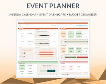 Corporate Event Planner Excel Template | Conference Production Management Agenda Calendar Expense Budget Expo Planning Spreadsheet