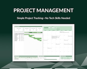 Plantilla de Excel para gestión de proyectos y hojas de cálculo de Google Sheets / Panel de seguimiento de tareas Diagrama de Gantt Planificador de proyectos Kanban