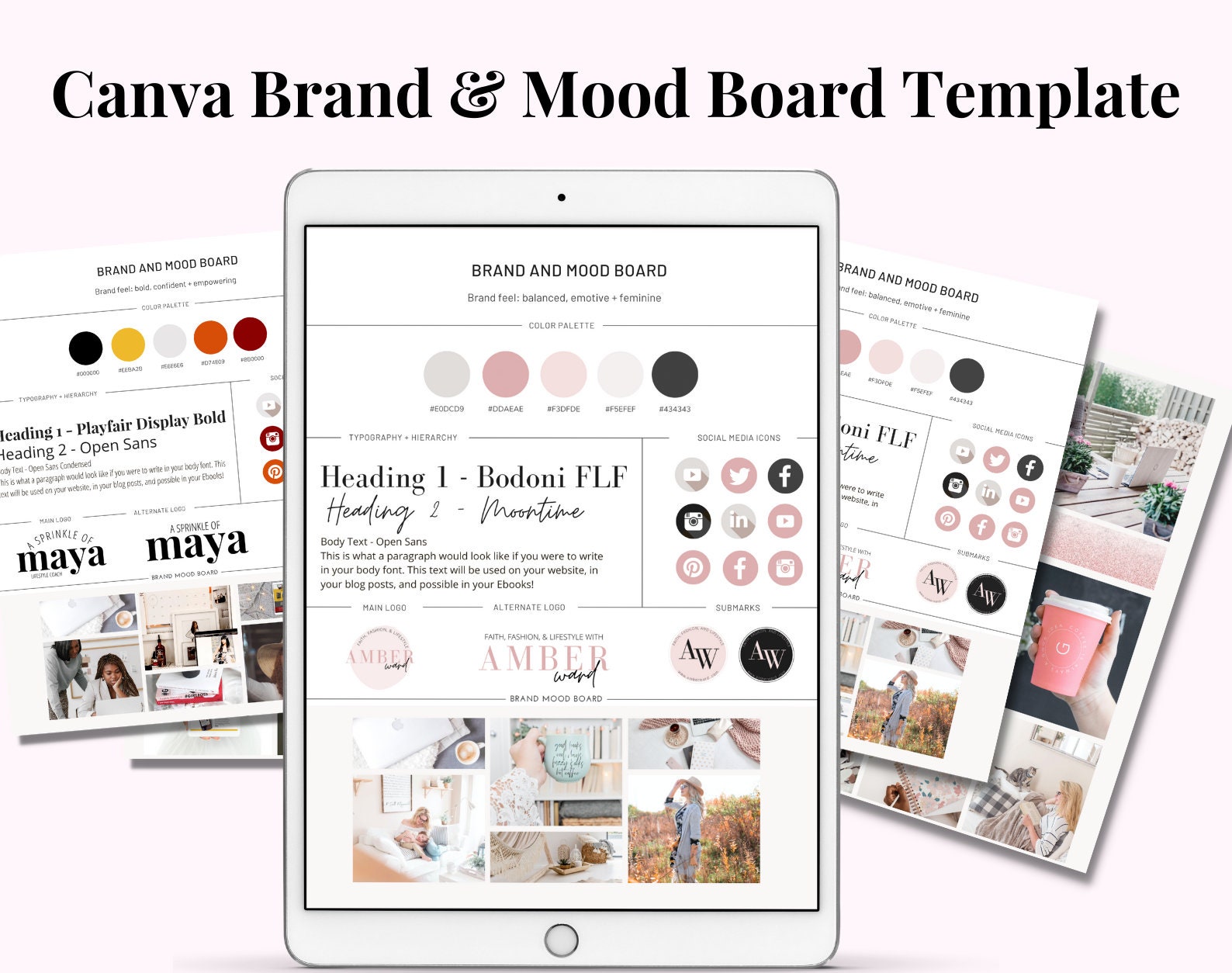 Canva Mood Board Templates Inspiration Board Editable - Etsy