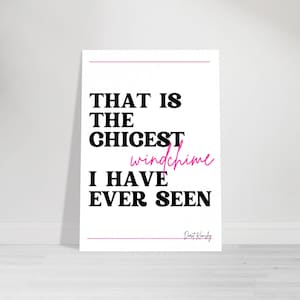 Dorit Kemsley Windchime Quote Poster - Real Housewives of Beverly Hills - Bravo Decor