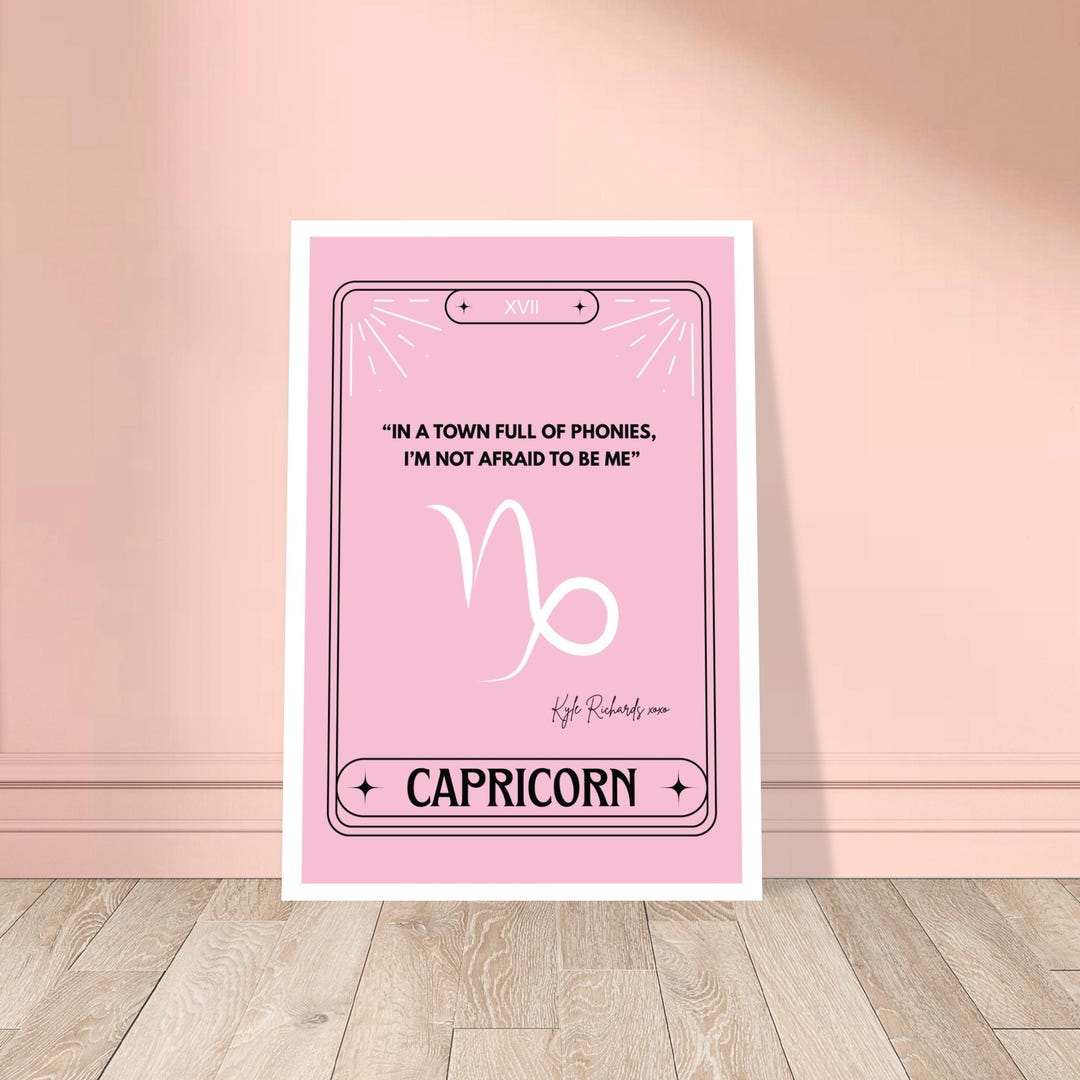 ビバリーヒルズの本物の主婦たち カイル・リチャーズ デコレーション - 山羊座ポスタープリント - ブラボーファンアート - Etsy 日本, image size:1080x1080