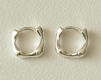 Pendientes De Aro De Plata De Ley S925 Para Mujer Niña Hombre 10mm Pequeños Ligeros Hipoalergénico-H'HELEN (10mm, Color Oro
