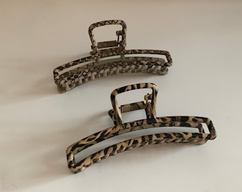 Small Leopard Snake Print Hair Clip, Hair Claw, Animal Pattern, Metal Hair Clip, Hair Accessories for Her, Cult Mystique [003]
