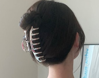 Jumbo Metal Hair Claw Clip, Metal Hair Claw, Large Hair Clip, Gold Silver Hair Clip, Hair Accessories for Her, Cult Mystique [027]