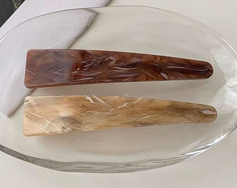 Pinza para el pelo de mármol triangular, pasadores para el pelo, pasadores para el pelo, pinzas para el pelo, pinza para el pelo de tortuga, pinza para el pelo de acetato, Cult Mystique [053]