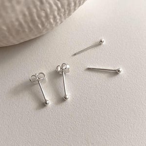 Tiny 2mm Ball Stud Earrings Sterling Silver – Dainty Minimalist Studs, Second Hole Earrings, Everyday Silver Jewellery | Cult Mystique
