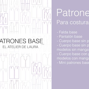 Pack Patrones Base Digitales para costura Tallas 34-54
