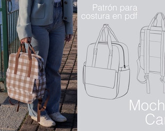 Patrón Digital Mochila Carla