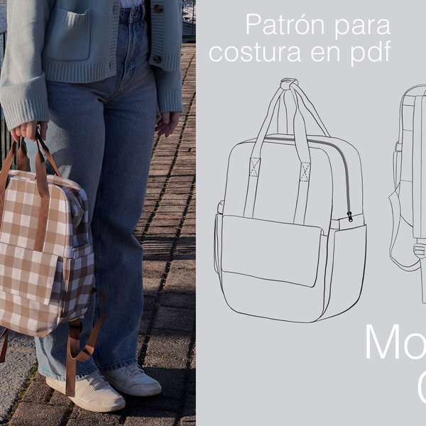 Patrón Digital Mochila Carla