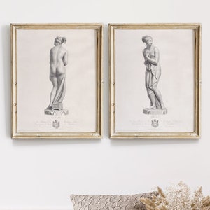 Venus print, Gallery Wall Art Set Of 2 Prints, Venus statue print, 2 piece wall art, Greek Mythology decor
