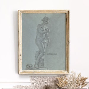 Venus de&#39; Medici print, Venus statue print, Aphrodite print, Greek Mythology decor, Venus statue drawing, Roman antique drawing print