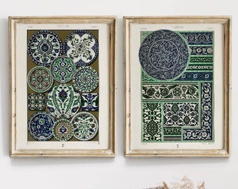 Vintage Persian Pattern Print Set: Iranian Art (Digital Download)