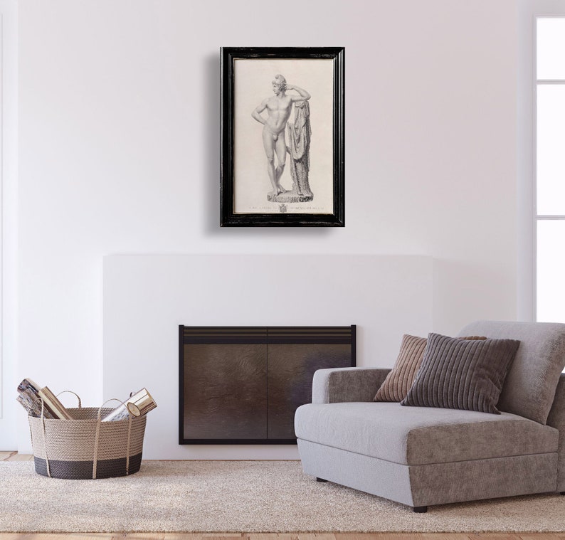 Paris Etching Art Print Greek Mythology Prints Roman Statue Etsy