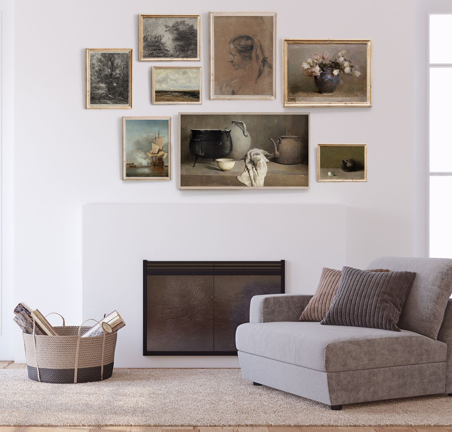 Samsung Frame TV Gallery Wall Printable Gallery Wall Set Art Etsy