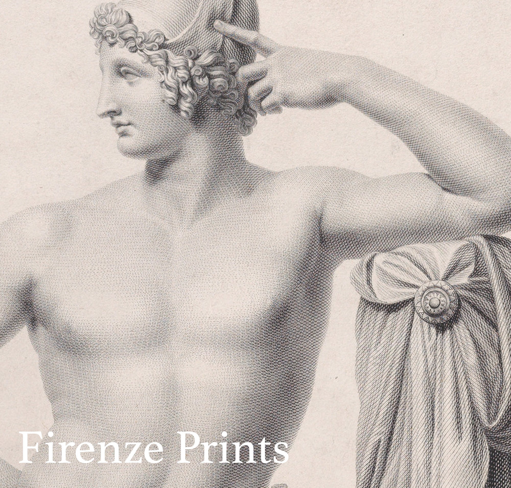 Paris Etching Art Print Greek Mythology Prints Roman Statue Etsy