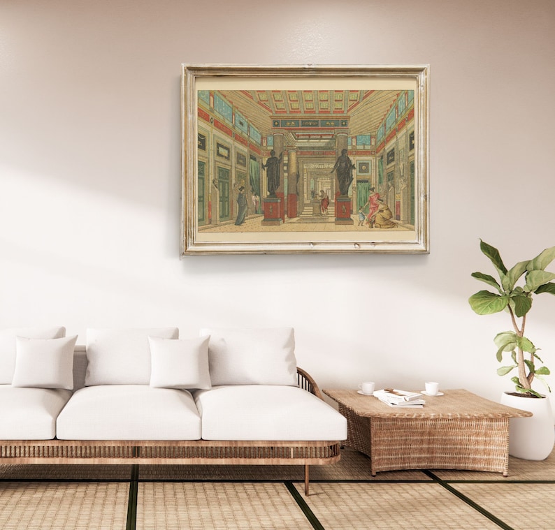 Pompeii Interior Print: Ancient Italian Fresco Art (Digital Download) image 7