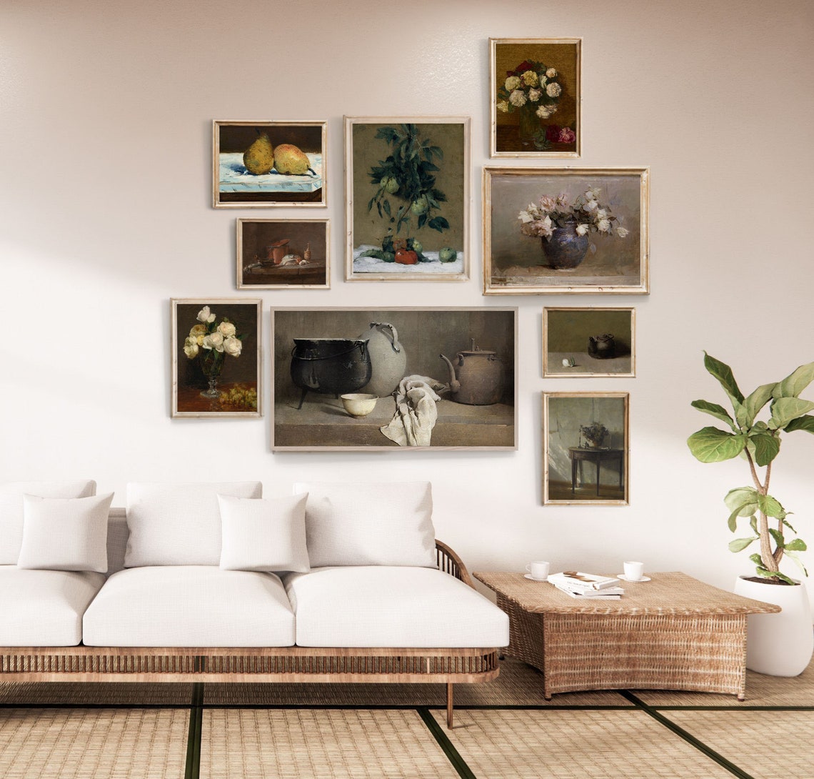 Samsung Frame TV Gallery Wall, Printable Gallery Wall Set, Art for Tv, Set of 9 Prints