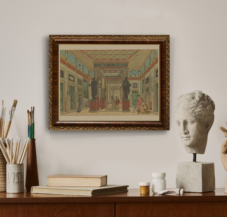 Pompeii Interior Print: Ancient Italian Fresco Art (Digital Download) image 6