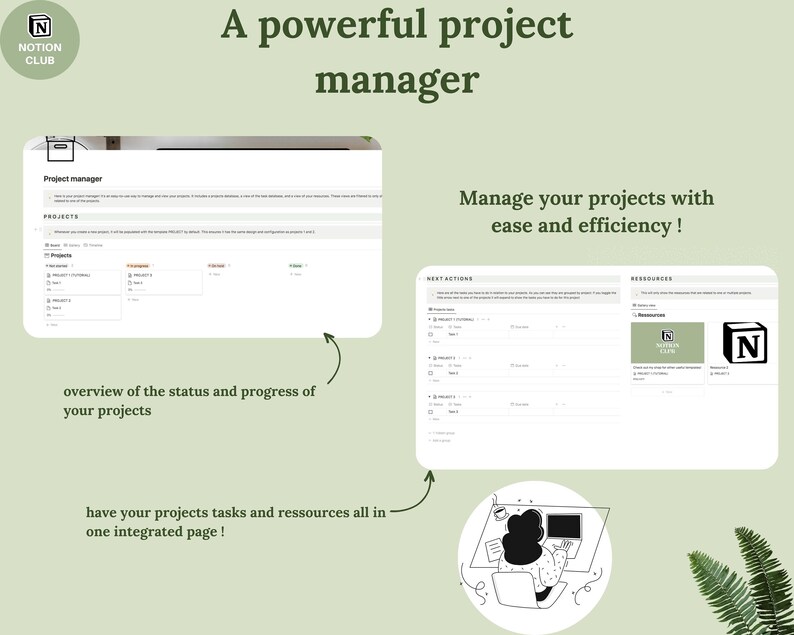 Notion Template Work Notion Template Notion Dashboard Etsy