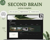 Notion second brain, notion dashboard, notion template 2023, notion planner, notion all in one template, notion goal template, notion