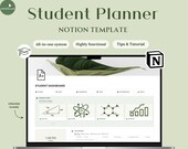 Aesthetic Notion Template Student Planner All-in-One College Dashboard Assignment Tracker College Planner Notion ADHD Notion School Planner