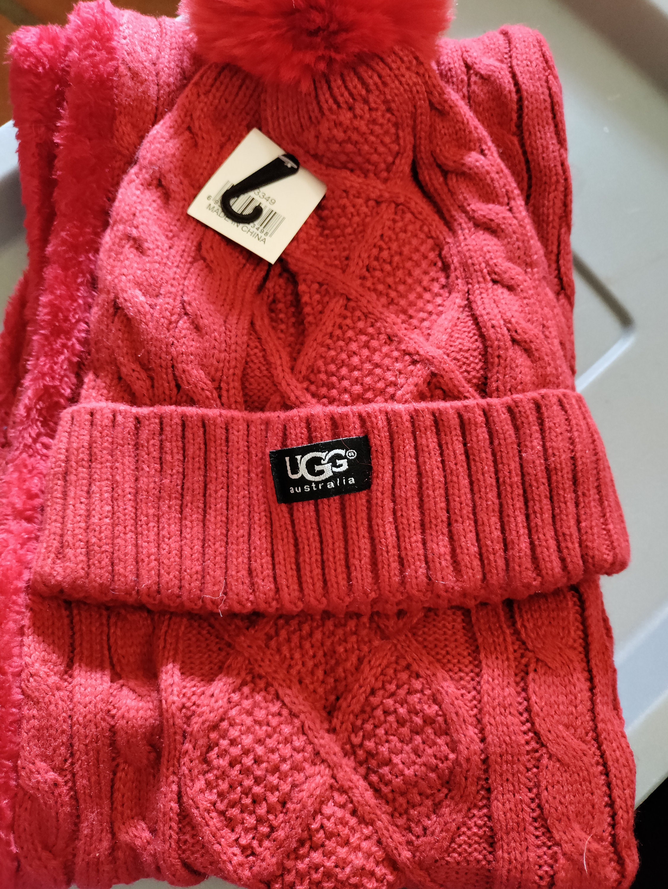 Ugg Scarf and Hat Set - Etsy display picture 2