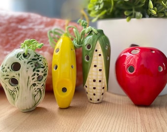 4 Hole Novelty Pendant Ceramic Ocarina. Dexterous, Easy to Carry and Learn.