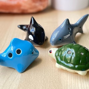 4 Hole Novelty Pendant Ceramic Ocarina. Great Gift, Dexterous, Easy to Carry and Learn.