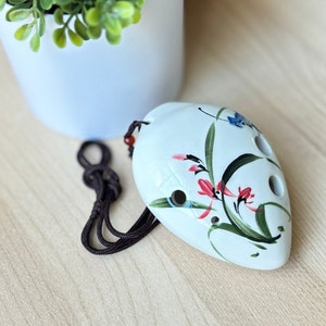 Alto C 6 hole Pendant Ceramic Ocarina.