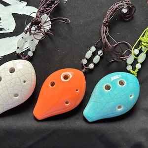 Joy 6 Hole Soprano C Ceramic Ocarina - Dexterous, Easy to Learn, Good for Beginner & Great Gift!