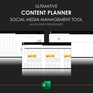 Social Media Content Planner: All-in-One Excel Template (Digital Download)