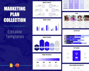 Editable Marketing Plan Template: Business Marketing Guide (PPT & Google Slides)