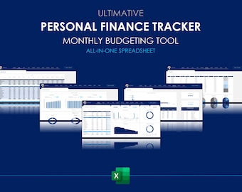 Personal Finance Tracker: Monthly Budget Excel Template (Digital Download)