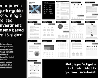 Investment Memo Template: Editable PPT and Google Slide Analysis and Research Playbook