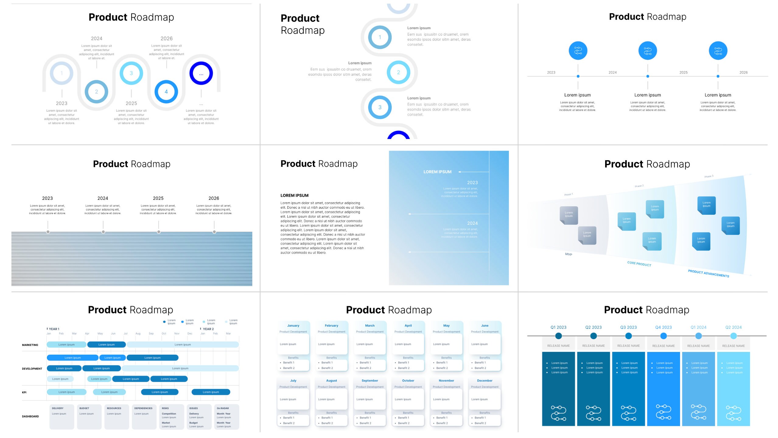 Product Roadmap Template: Editable Product Management Infographics for ...