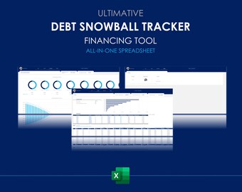 Debt Snowball Tracker: Excel Spreadsheet, Debt Payoff Planner (Digital Product)