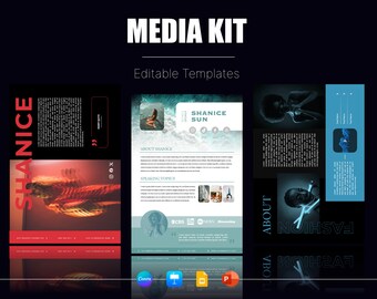 Editable Media Kit Template: One Pager for Influencer, Author, Coach (Digital Download)
