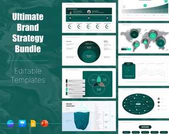 Brand Strategy Playbook: Editable Marketing, PR, Business Plan Templates for PowerPoint and Google Slide