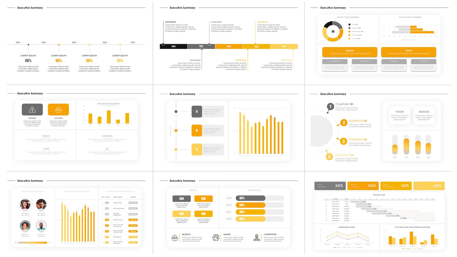 Executive Summary Powerpoint and Google Slides Template Collection ...