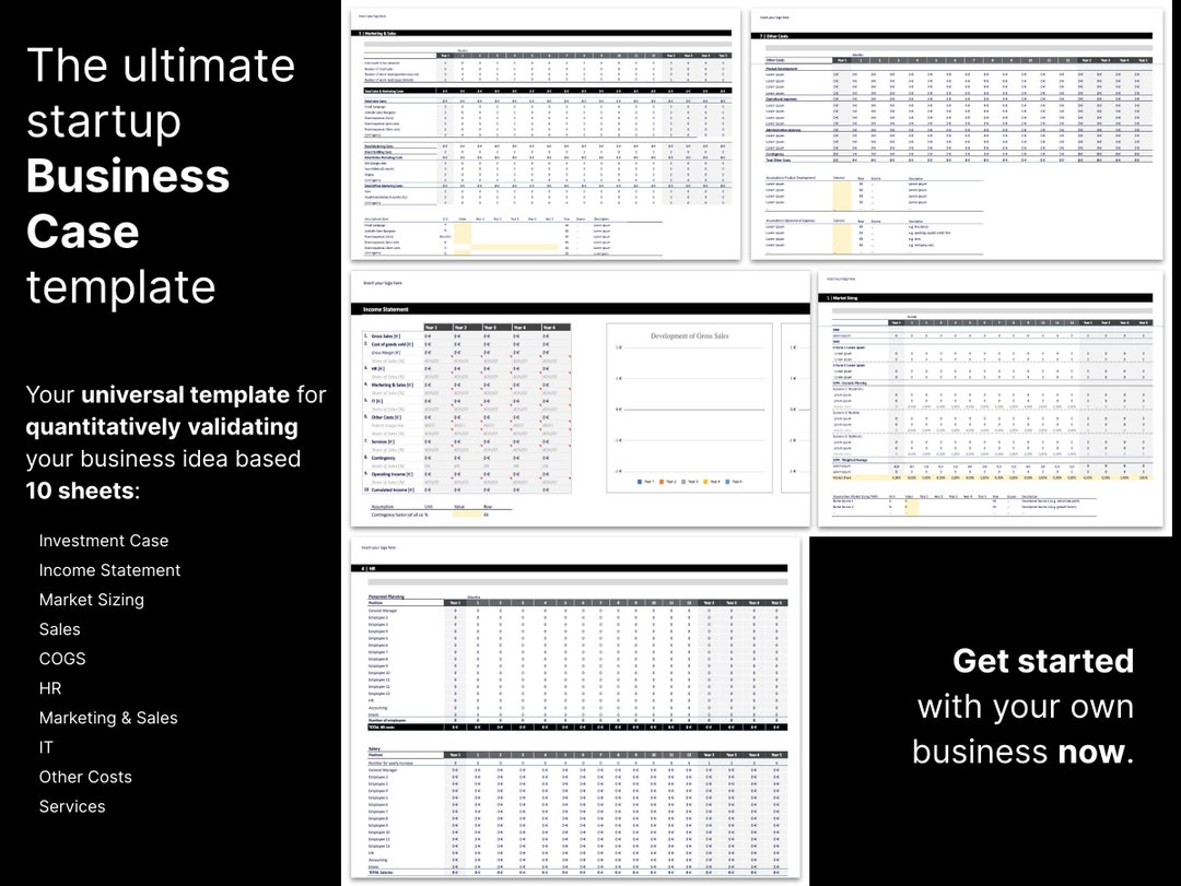 Lean Business Case Template Business Plan Business Planner Editable Lean Business Case Template Business Plan Business Planner Editable