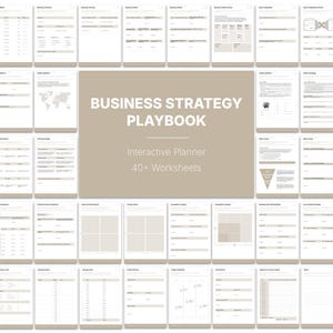 Interaktives Business Playbook, Business Planer, Start-up Guide, Checkliste, editierbar, branding-fähig in Power Point, Canva, Keynote & Google