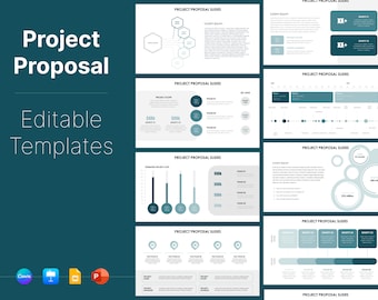 Project Proposal - Pitch Deck - Templates: Editable Infographics for PowerPoint and Google Slides (Digital Download)