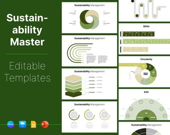 Sustainability Slide Deck Presentation: Editable Templates ESG, SDG, Circularity (PPT, Google Slide)