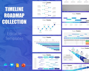 Project Planning / Timeline Slide Deck: Editable PowerPoint and Google Slides Templates / Infographics (Digital Download)