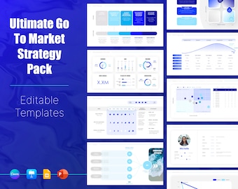 Go-To-Market (GTM) Strategy Template: Market Launch Plan for PowerPoint and Google Slide (Digital Download)