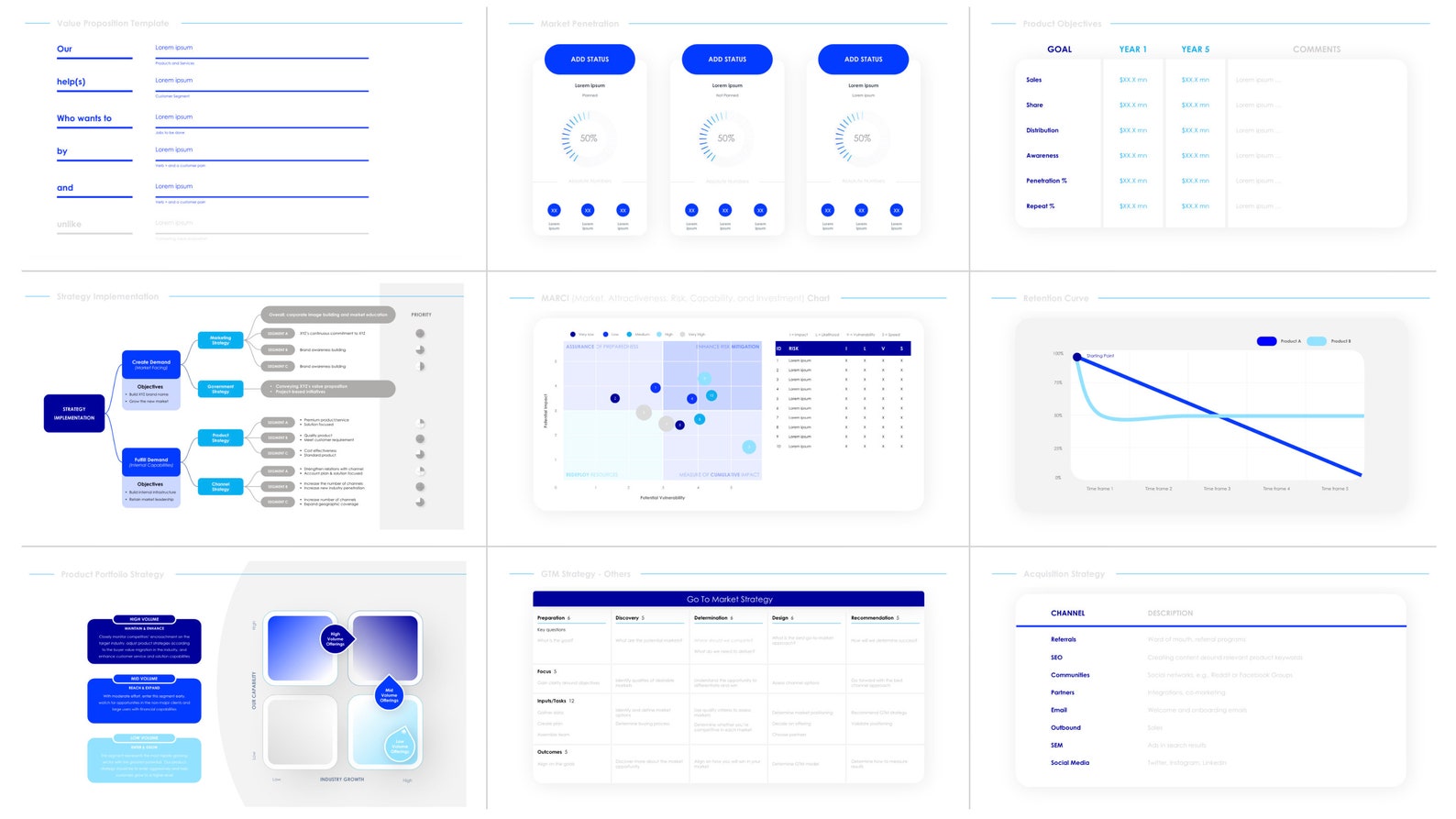 Gotomarket (GTM) Strategy Template Market Launch Plan for Powerpoint