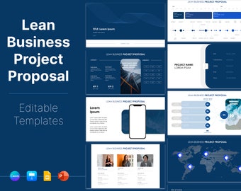 Modern Business Project Proposal Template: Editable PowerPoint and Google Slide Design (Digital Download)